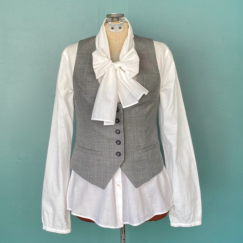 Banana Republic Gray Vest Womens Menswear Vest